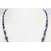 Women's Necklace 925 Sterling Silver blue lapis lazuli stone P 402